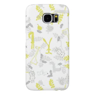 pattern displaying baby animals 2 samsung galaxy s6 cases