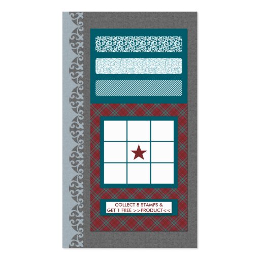 pattern frequent buyer card business card templates (front side)