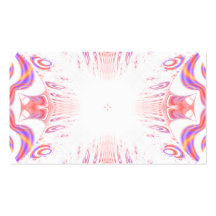 Pattern in Red, Orange and Purple. Business Card Template