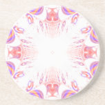Pattern in Red, Orange and Purple. Drink Coasters