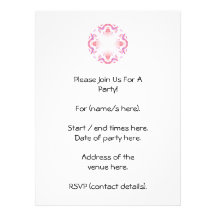 Pattern in Red, Orange and Purple. Invitation