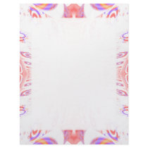 Pattern in Red, Orange and Purple. Custom Letterhead