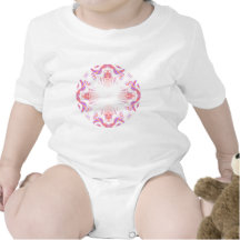Pattern in Red, Orange and Purple. Rompers
