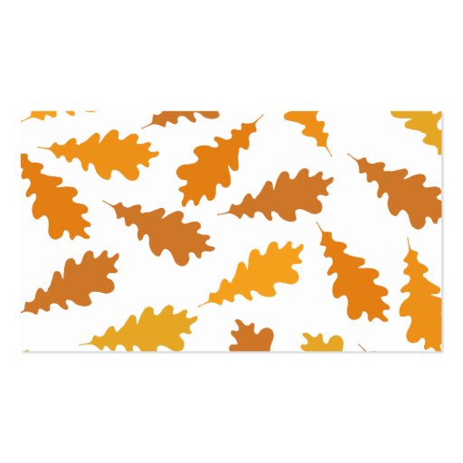 Pattern of Autumn Leaves. Business Card (front side)