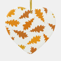 Pattern of Autumn Leaves. Christmas Ornaments