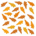 Pattern of Autumn Leaves. Photo Sculpture