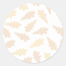 Pattern of Autumn Leaves. Round Stickers
