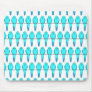 Pattern of Blue Parakeet Birds. Mouse Pad