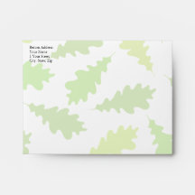 Pattern of Green Leaves. Envelopes