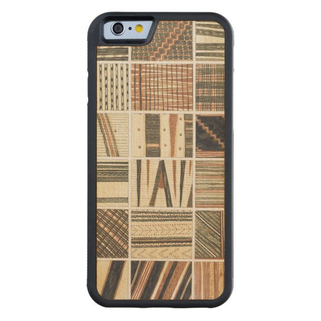 Pattern of Polynesian tapa from Cook's Carved® Maple iPhone 6 Bumper