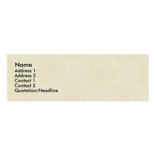 Pattern Profile Card Template Business Cards (front side)