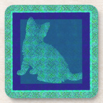 Pattern Stamp Cat Cork Coaster