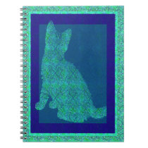 Pattern Stamp Cat Notebook