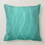 Pattern toned steamy jade waters abstract pillow