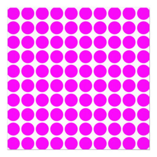 Pattern: White Background with Pink Circles Custom Invitations
