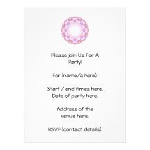 Pattern. White, Orange and Purple. Invites