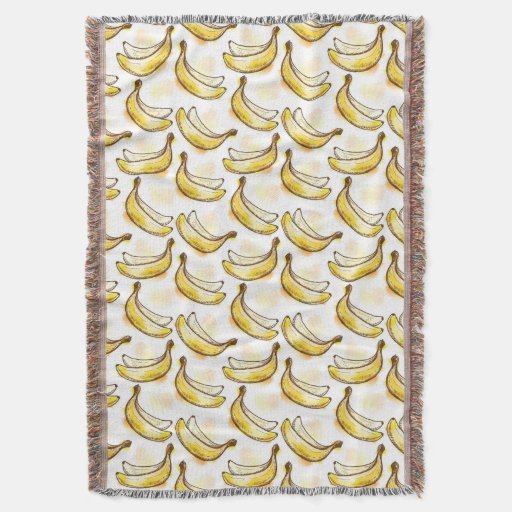 Pattern with banana throw blanket Zazzle