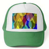 pattern with Christmas balls hats