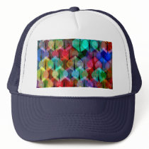 pattern with Christmas balls hats