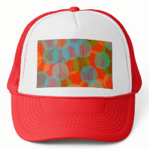 pattern with Christmas balls hats
