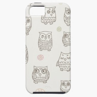 Pattern With Owls iPhone 5 Case