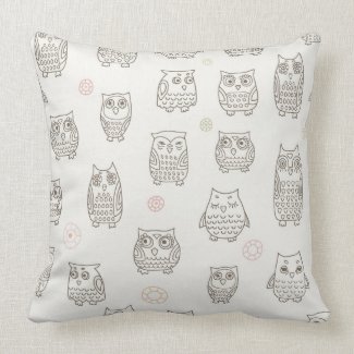Pattern with owls pillows