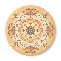 PatternDesign1 Orange Magnet
