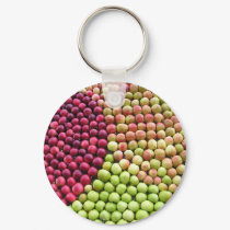Patterned Apples keychains