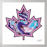Patterned Applique Stitched Maple Leaf  10 posters