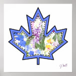 Patterned Applique Stitched Maple Leaf  12 posters