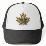Patterned Applique Stitched Maple Leaf  13 hats