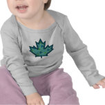 Patterned Applique Stitched Maple Leaf  8 t-shirts