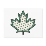 Patterned Applique Stitched Maple Leaf  9 Postcard