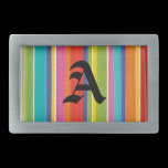 Patterned belt buckle with Monogram - customizable belt buckles