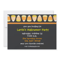 Patterned Candy Corn Invitations