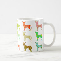 patterned-chihuahuas coffee mugs