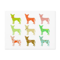 patterned-chihuahuas postcards by prawny patterned-chihuahuas postcards