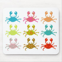 Patterned Crabs mousepads