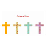 Patterned Crosses, Company Name Business Card Template