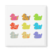 Patterned Ducks magnets by prawny Patterned Ducks magnets