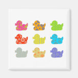 Patterned Ducks Magnet