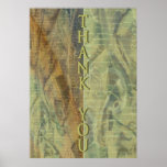 Patterned Fabric Thank You Print