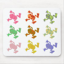 Patterned Frogs mousepads by prawny Patterned Frogs mousepads
