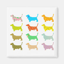 patterned-hound-dogs fridge magnet