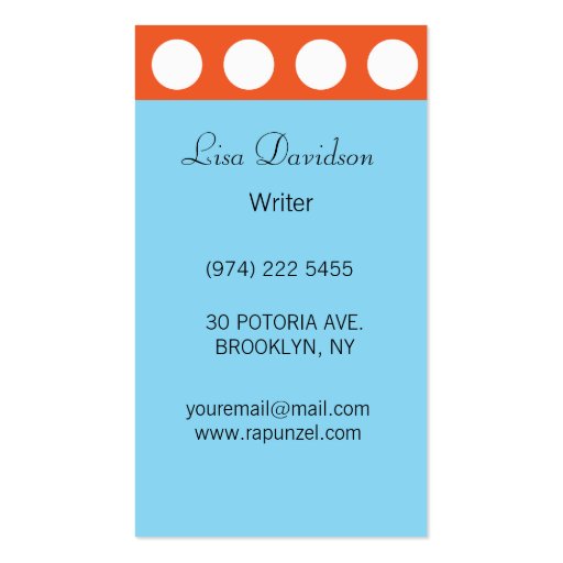 Patterned Monogram Business Card (back side)