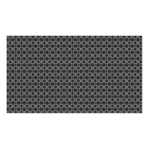 Patterned Name in Black & White Business Card (back side)