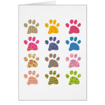 Patterned Paws cards by prawny Patterned Paws cards