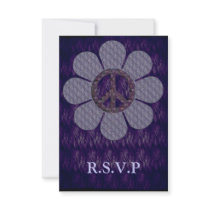 Patterned Peace Flower Custom Invites