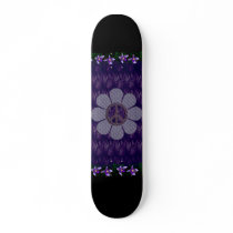 Patterned Peace Flower Skate Boards