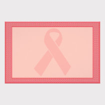 Patterned Pink Ribbon Unlined stationery